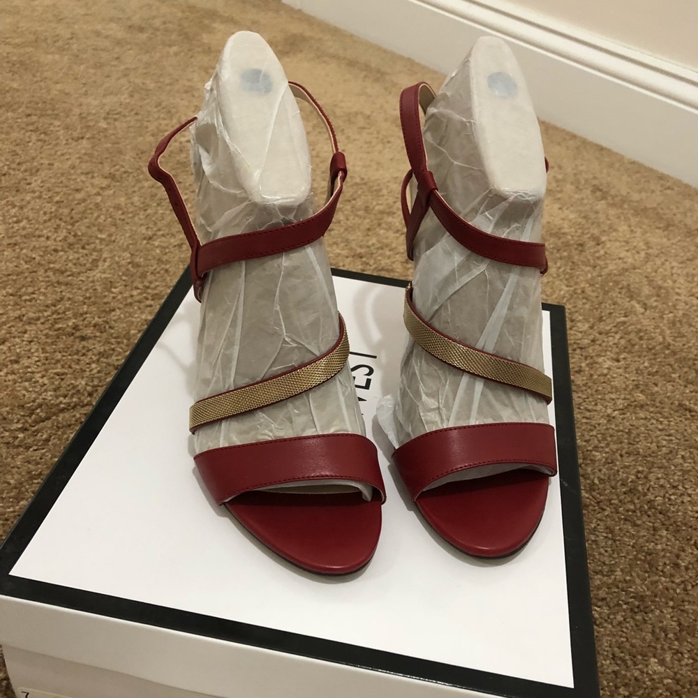 Nine West MySide Red Leather Heels